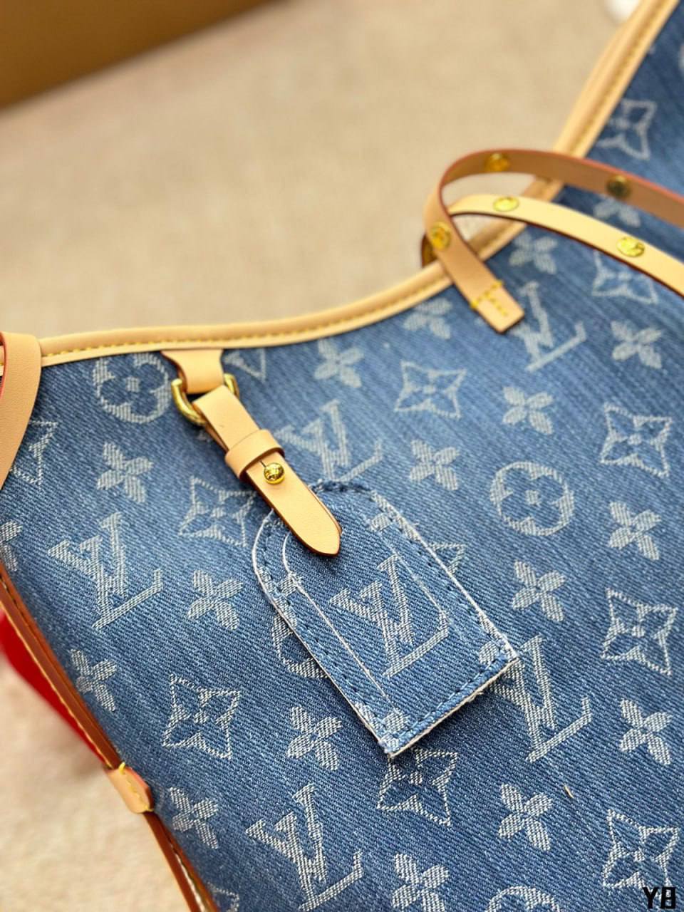 Sac à main Louis Vuitton Monogram Denim CarryAll MM